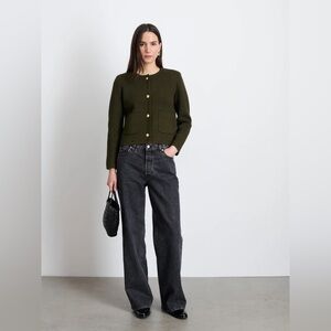 NWT Alex Mill olive green Paris sweater jacket - medium